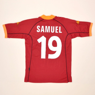 Roma 2001 - 2002 Home Shirt #19 Samuel (Not bad) L