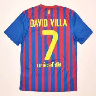 Barcelona 2011 - 2012 Home Shirt #7 David Villa (Very good) S