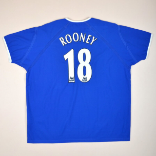 Everton 2003 - 2004 Home Shirt #18 Rooney (Good) L