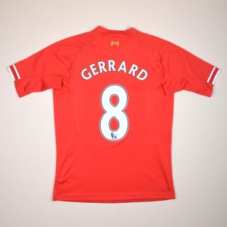 Liverpool 2013 - 2014 Home Shirt #8 Gerrard (Very good) S