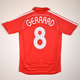 Liverpool 2006 - 2008 Champions League Home Shirt #8 Gerrard (Very good) S