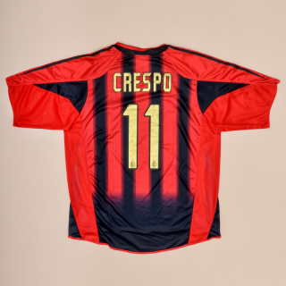 AC Milan 2004 - 2005 Home Shirt #11 Crespo (Good) L