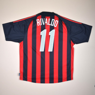 AC Milan 2002 - 2003 Home Shirt #11 Rivaldo (Very good) XL