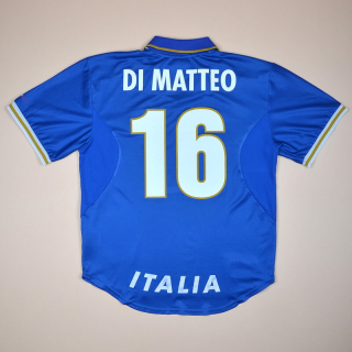 Italy 1996 - 1997 Home Shirt #16 Di Matteo (Very good) XL