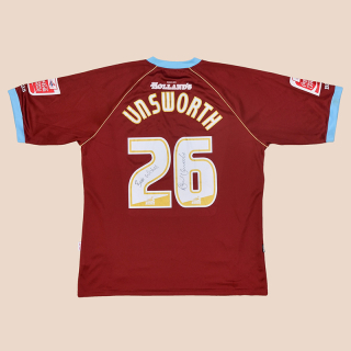 Burnley 2007 - 2008 Match Issue Signed Home Shirt #26 Unsworth (Very good) XXL