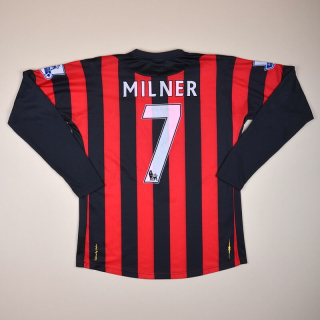 Manchester City 2011 - 2012 Match Issue Signed Away Shirt #7 Milner (Excellent) M