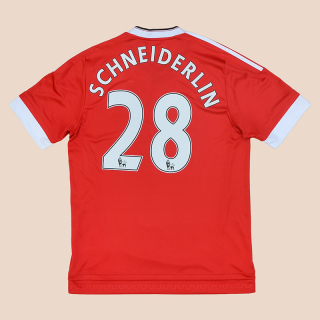 Manchester United 2015 - 2016 Home Shirt #28 Schneiderlin (Very good) M