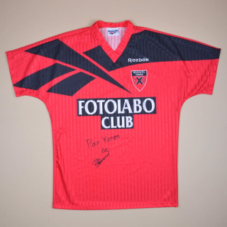 Neuchatel Xamax 1995 - 1996 'Signed' Home Shirt (Very good) M