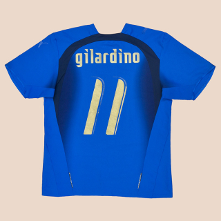 Italy 2006 Home Shirt #11 Gilardino (Good) M