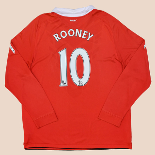 Manchester United 2010 - 2011 Home Shirt #10 Rooney (Very good) XXL