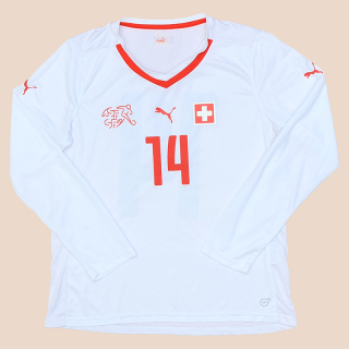 Switzerland  2014 - 2016 Match Issue Away Shirt #14 (Very good) L women