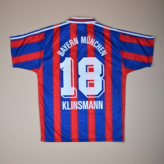 Bayern Munich 1995 - 1997 Home Shirt #18 Klinsmann (Very good) S