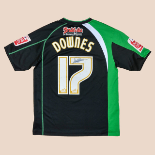 Yeovil 2008 - 2009 Match Issue Signed Away Shirt #17 Downe (Good) M