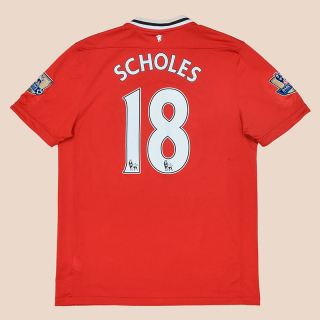 Manchester United 2011 - 2012 Home Shirt #18 Scholes (Good) L