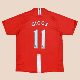 Manchester United 2007 - 2009 Home Shirt #11 Giggs (Very good) L