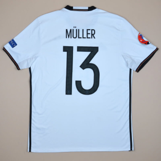 Germany 2015 - 2016 'vs. Northern Ireland' Home Shirt #13 Muller (Very good) L