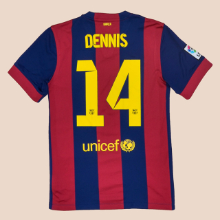 Barcelona 2014 - 2015 Home Shirt #14 Dennis (Very good) S