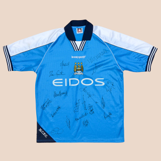 Manchester City 1999 - 2001 'Signed' Home Shirt (Excellent) M