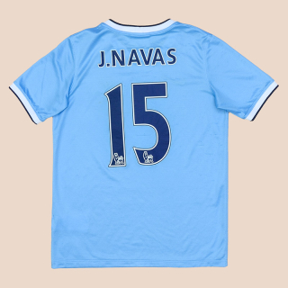 Manchester City 2013 - 2014 Home Shirt #15 J.Navas (Good) YXL