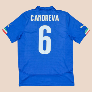 Italy 2014 - 2015 Home Shirt #6 Candreva (Very good) M