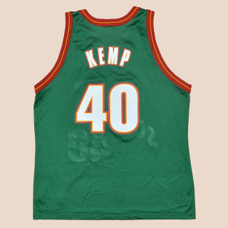  Seattle Supersonics NBA Basketball Shirt #40 Kemp (Excellent) XL (48)