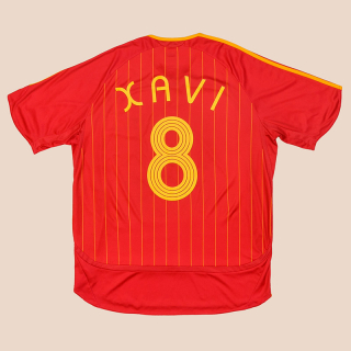 Spain 2006 - 2008 Home Shirt #8 Xavi (Very good) XL