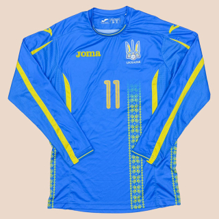 Ukraine 2017 - 2018 Match Issue Away Shirt #11 (Excellent) S