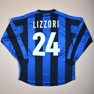 Inter Milan 1999 - 2000 Match Issue Home Shirt #24 Lizzorri (Very good) XL