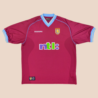 Aston Villa 2001 - 2002 Home Shirt (Very good) XL