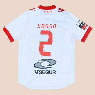 SC Braga 2013 - 2014 Match Issue Away Shirt #2 Sasso (Very good) M