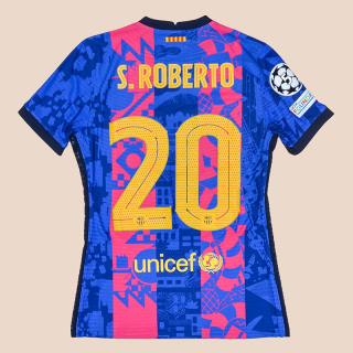 Barcelona 2021 - 2022 Match Issue Champions League Home Shirt #20 Sergi Roberto (Excellent) M