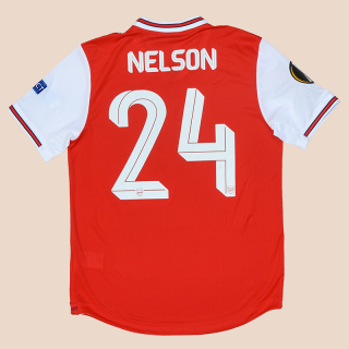 Arsenal 2019 - 2020 Match Issue Europa League Home Shirt #24 Nelson (Very good) M (6)