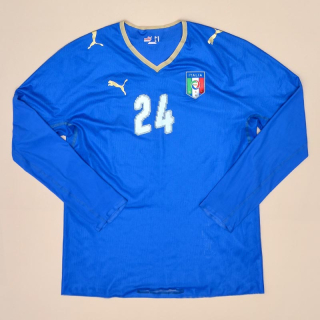 Italy 2008 - 2009 Match Issue Home Shirt #24 (Very good) XL