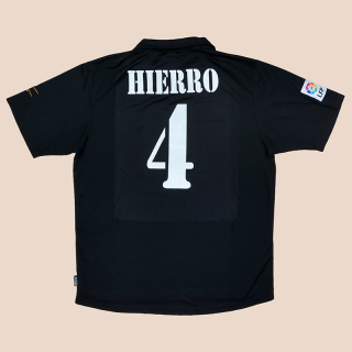 Real Madrid 2001 - 2002 Centenary Away Shirt #4 Hierro (Very good) XL