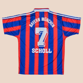 Bayern Munich 1995 - 1997 Home Shirt #7 Scholl (Good) M