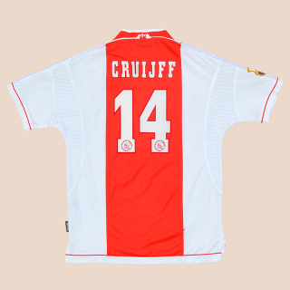 Ajax 1999 - 2000 Special (vs. Barcelona) Home Shirt #14 Cruijff (Bad) L