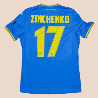 Ukraine 2020 - 2021 Match Issue (vs. Sweden) Away Shirt #17 Zinchenko (Excellent) M