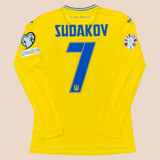 Ukraine 2023 Match Issue (vs. Italy) Home Shirt #7 Sudakov (Excellent) M