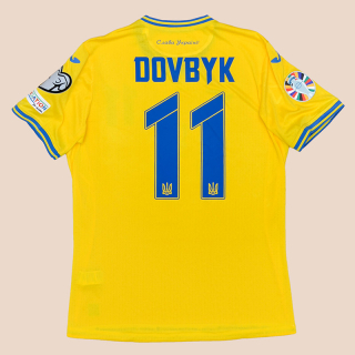 Ukraine 2023 - 2024 Match Issue (vs. England) Home Shirt #11 Dovbyk (Excellent) L