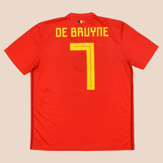 Belgium  2018 - 2019 Home Shirt #7 De Bruyne (Very good) L