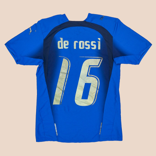 Italy 2006 - 2007 Home Shirt #16 De Rossi (Good) XS