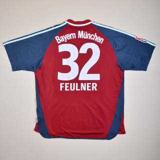 Bayern Munich 2002 - 2003 Match Issue Home Shirt #32 Feulner (Very good) XL