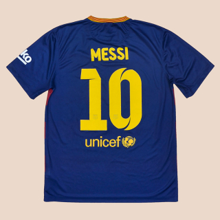 Barcelona 2015 - 2016 Basic Home Shirt #10 Messi (Good) M