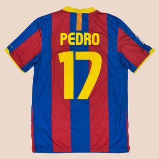 Barcelona 2010 - 2011 Home Shirt #17 Pedro M