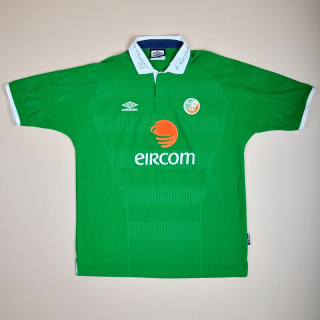 Ireland 2000 - 2001 'Signed' Home Shirt (Very good) XL