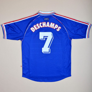 France 1998 - 2000 Home Shirt #7 Deschamps (Very good) L