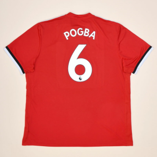 Manchester United 2017 - 2018 Home Shirt #6 Pogba (Very good) XXL