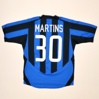 Inter Milan 2003 - 2004 Home Shirt #30 Martins (Very good) M