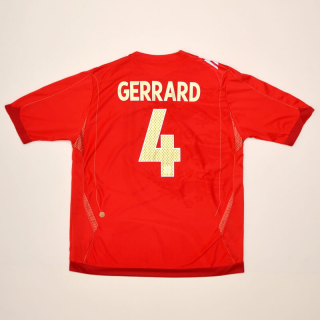 England 2006 - 2008 Away Shirt #4 Gerrard (Very good) XL