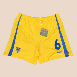 Ukraine 1998 - 2000 'BNWT' Player Issue Home Shorts #6 (New with tags) XXL